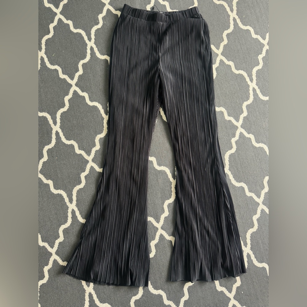 Black Pleated Flare Pants Rita Ora Primark